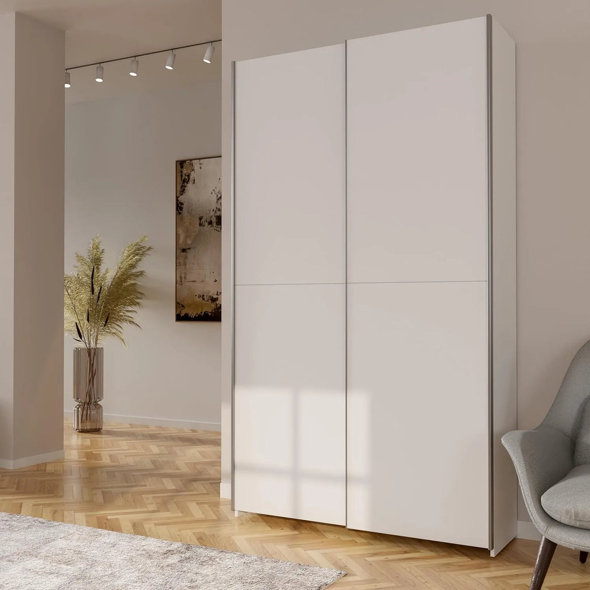 Armadio — in legno, 2 ante, 120, 1 cm, 210 cm, 39, 1 cm, bianco