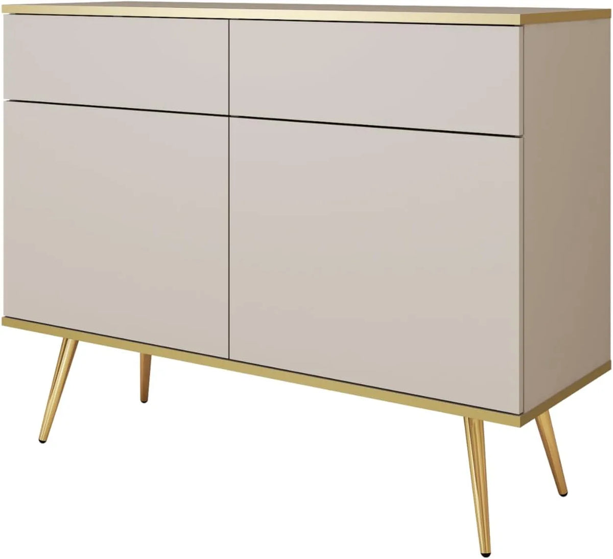 3E 3xE living.com Cassettiera e mobile con cassetti: con cassetti, 107 × 85 × 39 cm, beige