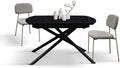.DESIGN Tavolo BONIFACIO in ceramica nero Sahara e base in: 120 × 88 cm, 180 × 88 cm, allungabile, in metallo