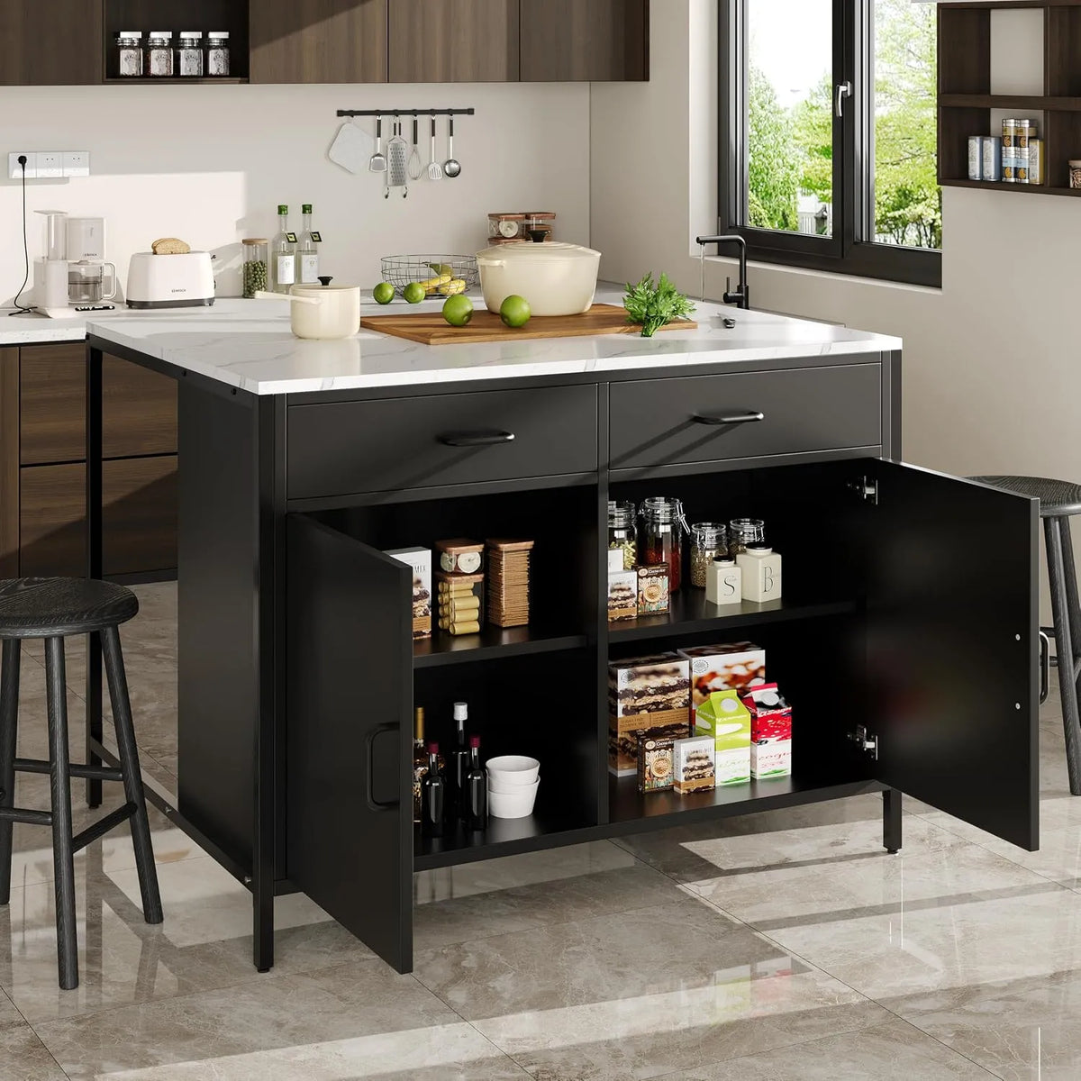 Armadio – con cassetti, con ripiani, 2 cassetti, 100 × 90 × 90 cm