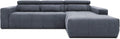 Divano angolare e divano a L — con schienale, regolabile, 285 × 175 cm, grigio