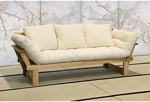 Divano letto e divano trasformabile: in legno, con cuscini, 3 posti, 11 cm