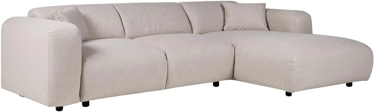 Divano: POGNI, angolo destro, rivestimento in tessuto, beige