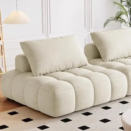 Divano — modulare, rivestimento in tessuto, rivestimento bouclé