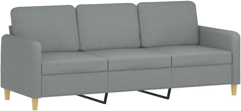Divano – rivestimento in tessuto, 3 Posti, 180 cm, 359486, grigio
