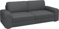 Divano – con braccioli, con schienale, 2 Posti, 212 × 81.5 × 83.5 cm, grigio, rivestimento in velluto
