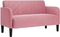Divano — 2 posti, 109 cm, rosa, rivestimento in velluto