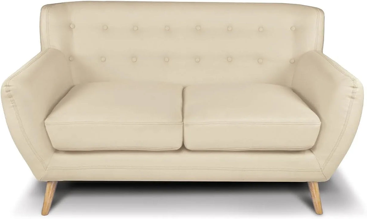Divano: Emily, rivestimento in tessuto, 2 posti, beige