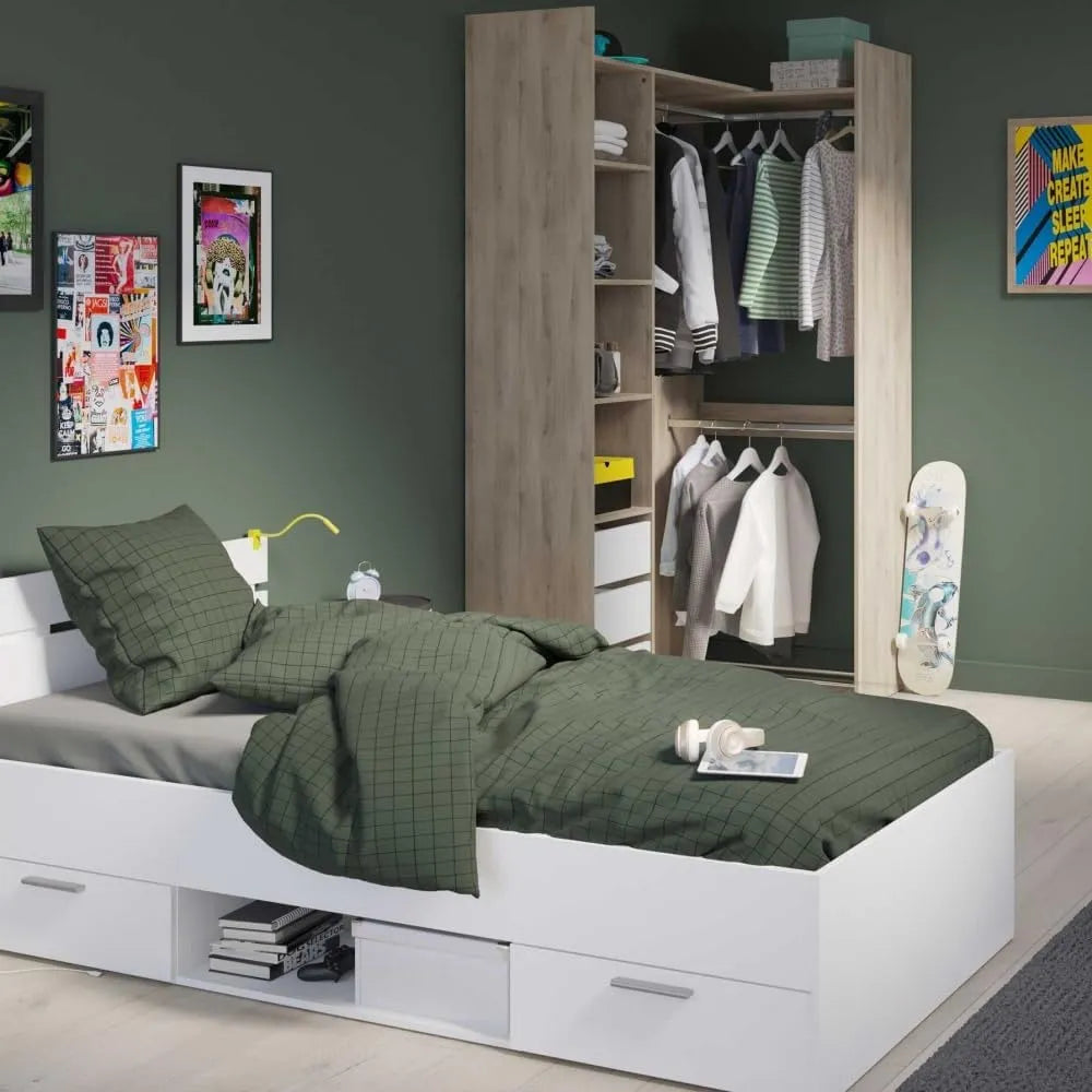 3406MF Letto Giovanile con CASSETTI Tiana