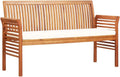 Panca da giardino e panchina da terrazza – 3 Posti, 150 cm, marrone, rivestimento in tessuto