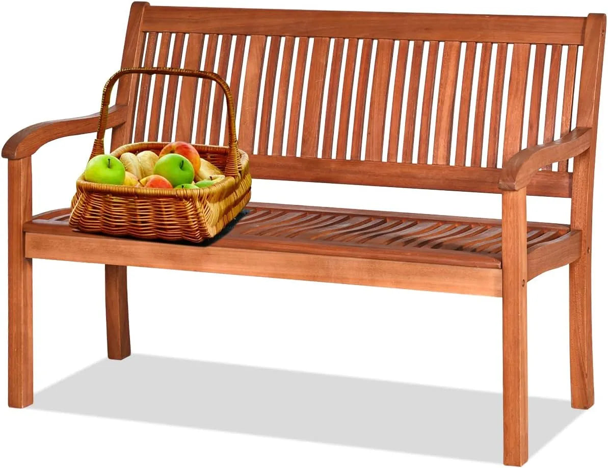Panca da giardino e panchina da terrazza: in legno, girevole, resistente alle intemperie, 2 Posti, 126 × 63 × 91 cm, 360 kg