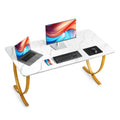VEVOR Scrivania e tavolo per computer: con scrivania, 160 × 80 cm, 158 kg, bianco, in metallo