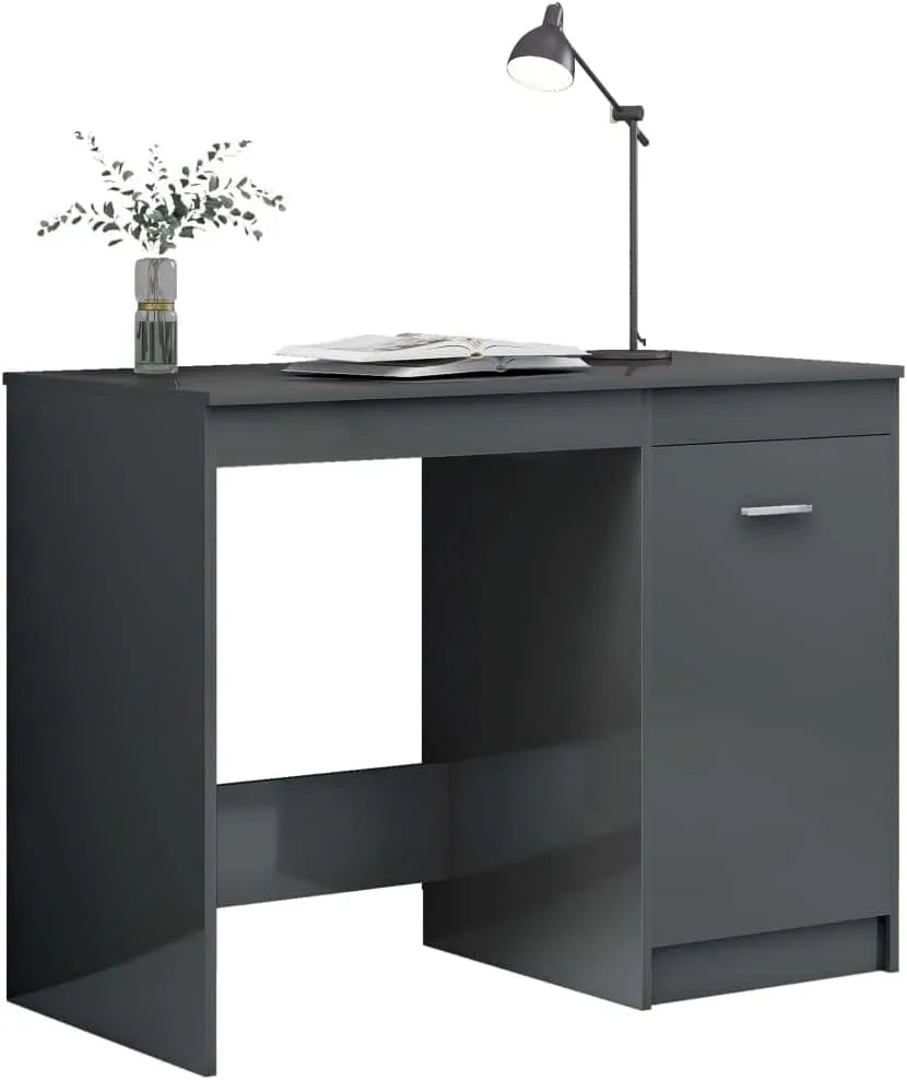 Scrivania e tavolo per computer — in legno, 100 × 50 × 76 cm, grigio
