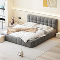 160 x 200 cm Letto matrimoniale imbottito con testiera in – in legno, con schienale, 160 × 200 cm, in metallo