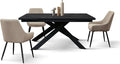 .DESIGN Tavolo CALVI in ceramica — 160 × 90 cm, 240 × 90 cm, nero, allungabile, in metallo