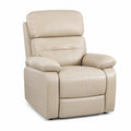 Poltrona Reclinabile in Pelle Sintetica Beige