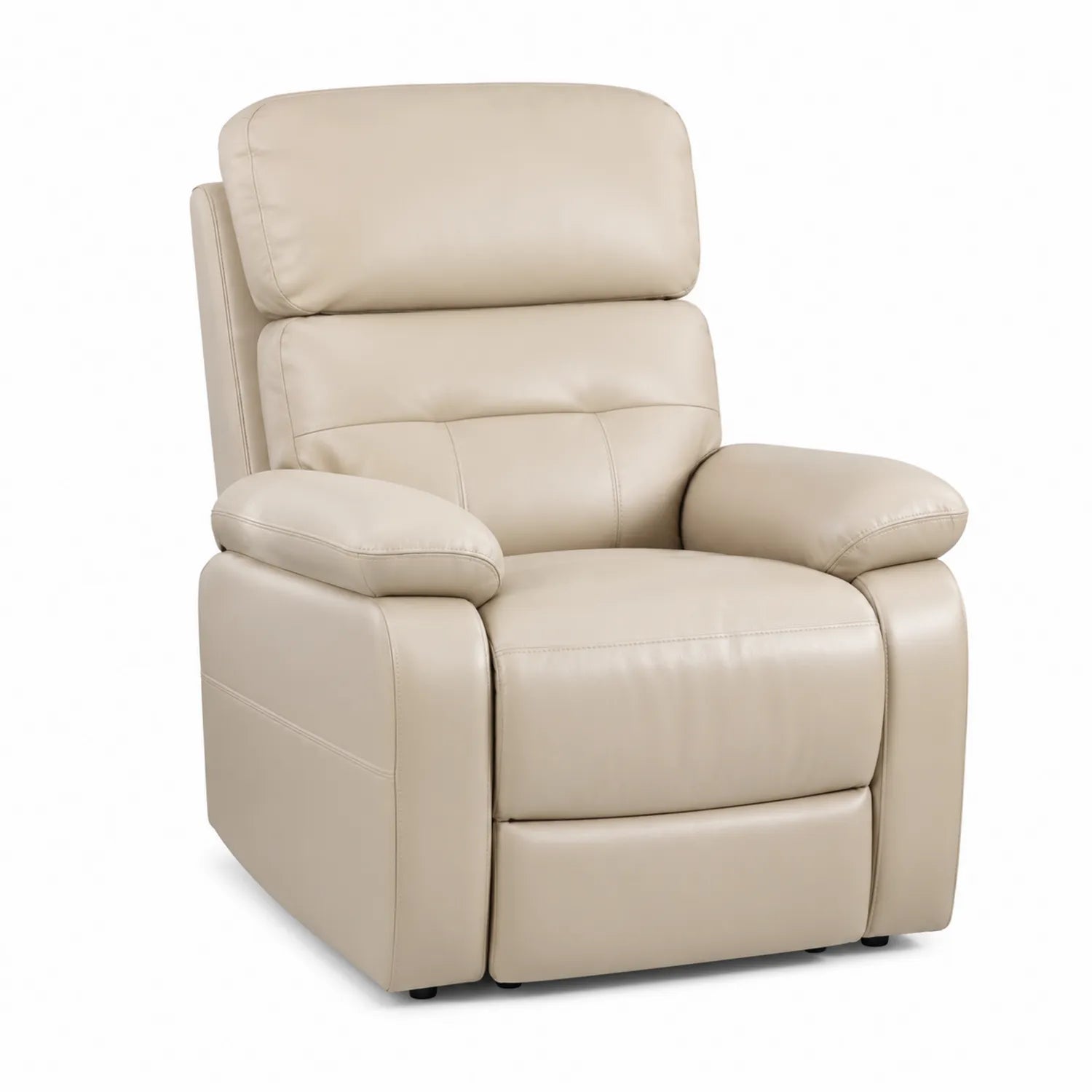 Poltrona Reclinabile in Pelle Sintetica Beige