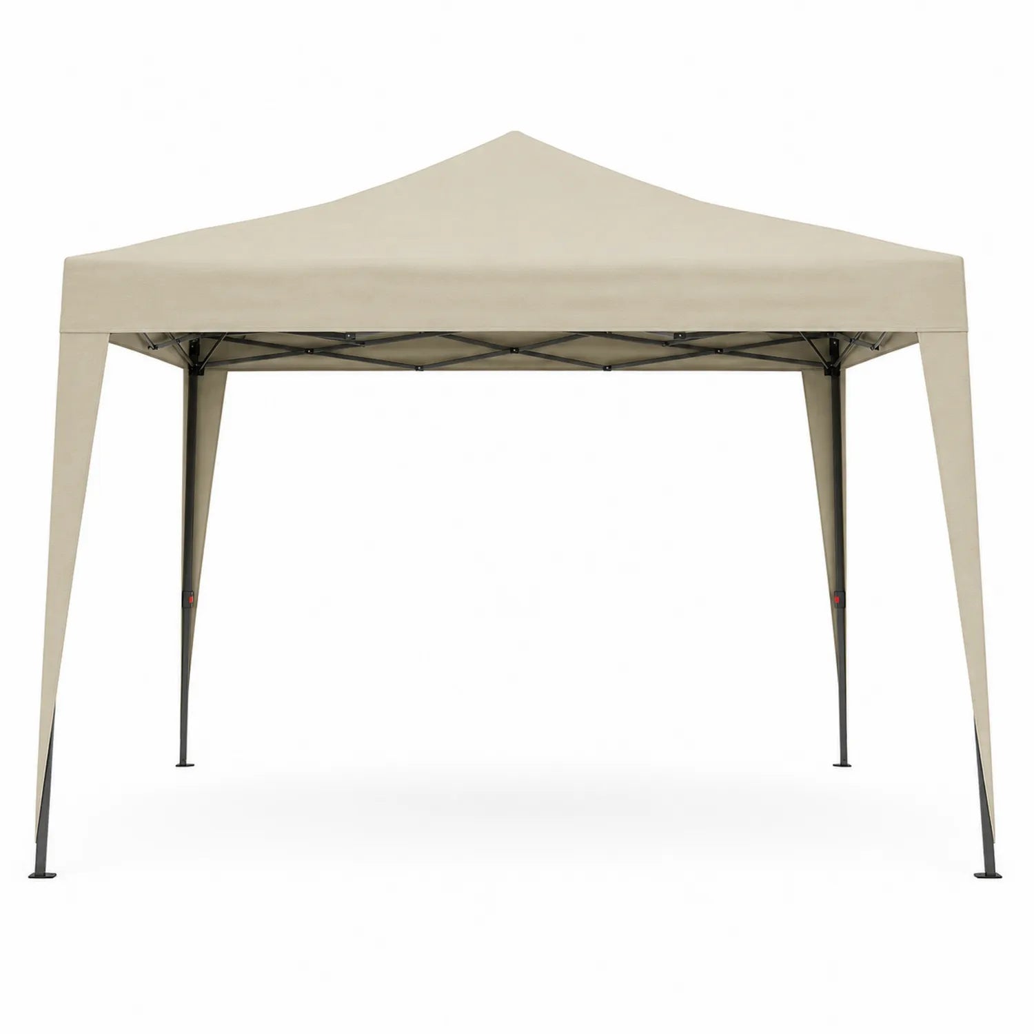 Gazebo pieghevole 3x3 m in acciaio e poliestere impermeabile beige