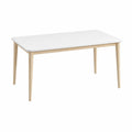 Scrivania rettangolare in legno con piano bianco