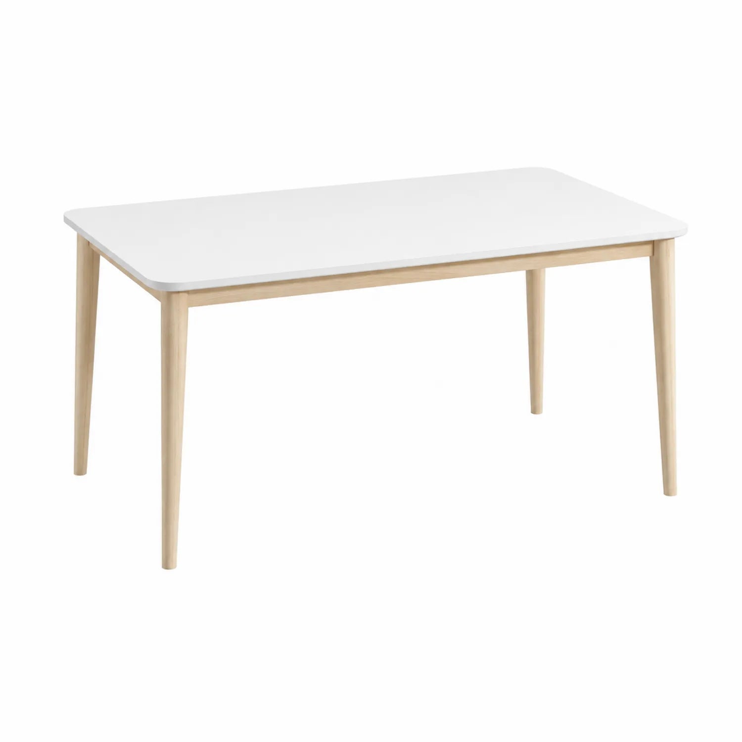 Scrivania rettangolare in legno con piano bianco