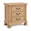 Comodino in legno di rovere con 3 cassetti